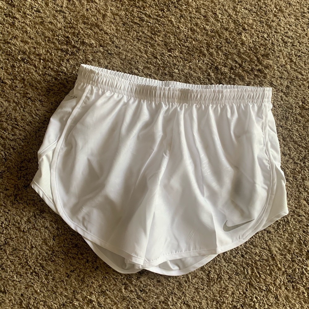 White nike athletic shorts